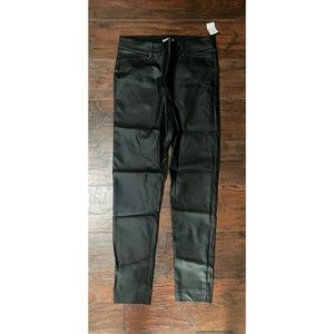 Black Faux Leather Pants (Brand New)